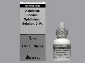 Diclofenac Ophthalmic (Eye): Uses, Side Effects, Interactions, Pictures