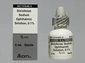 Diclofenac Ophthalmic (Eye): Uses, Side Effects, Interactions, Pictures