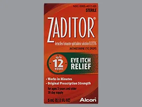 Zaditor Ophthalmic Eye Uses Side Effects Interactions