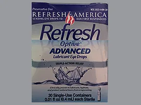 Refresh Optive Advanced (PF) 0.5 %-1 %-0.5 % eye drops in dropperette