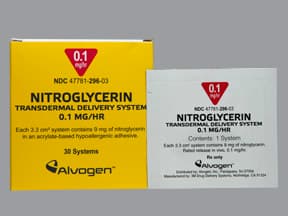 nitroglycerin 0.1 mg/hr transdermal 24 hour patch