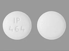 This medicine is a white, round, film-coated, tablet imprinted with "IP  464".