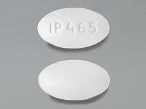 This medicine is a white, oval, film-coated, tablet imprinted with "IP 465".