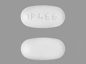 This medicine is a white, oblong, film-coated, tablet imprinted with "IP 466".