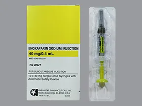 enoxaparin 40 mg/0.4 mL subcutaneous syringe