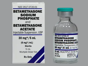 betamethasone acetate and sodium phos 6 mg/mL suspension for injection