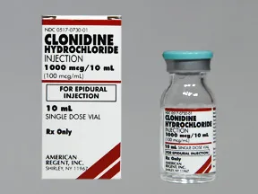 clonidine (PF) 1,000 mcg/10 mL (100 mcg/mL) epidural solution