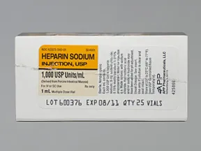 heparin (porcine) 1,000 unit/mL injection solution