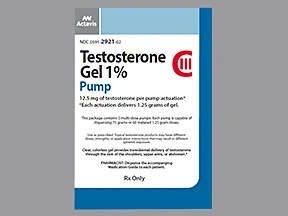 testosterone 12.5 mg/1.25 gram per pump actuation (1%) transdermal gel
