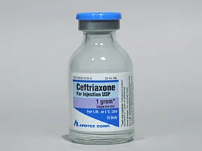 ceftriaxone 1 gram solution for injection