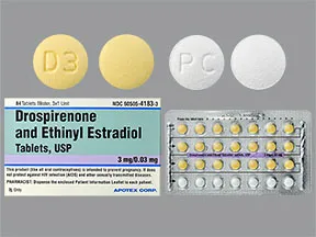 drospirenone 3 mg-ethinyl estradiol 0.03 mg tablet