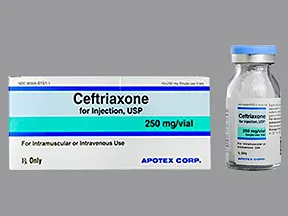 ceftriaxone 250 mg solution for injection