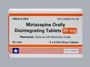 mirtazapine 30 mg disintegrating tablet