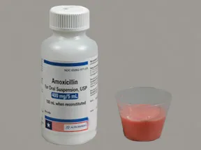 amoxicillin 400 mg/5 mL oral suspension