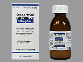 cefdinir 250 mg/5 mL oral suspension