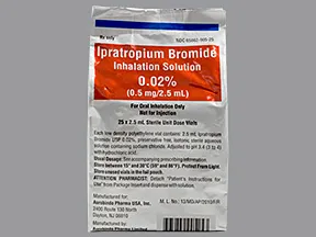 ipratropium bromide 0.02 % solution for inhalation
