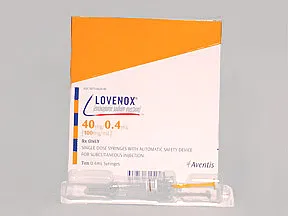 Lovenox 40 mg/0.4 mL subcutaneous syringe