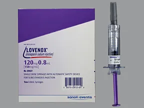 Lovenox 120 mg/0.8 mL subcutaneous syringe