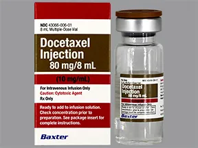 docetaxel 80 mg/8 mL (10 mg/mL) intravenous solution