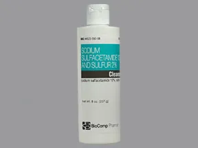 sulfacetamide sodium-sulfur 10 %-2 % topical cleanser