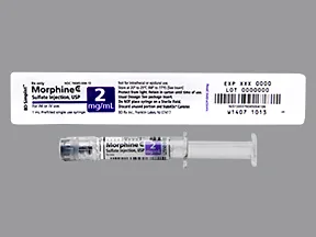 morphine 2 mg/mL injection syringe