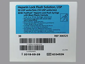 Heparin Lock Flush (Porcine) (PF) 10 unit/mL intravenous syringe