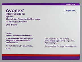 Avonex 30 mcg/0.5 mL intramuscular syringe kit