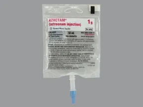 Azactam 1 gram/50 mL in dextrose (iso-osmotic) intravenous piggyback