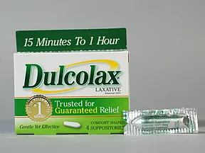Dulcolax Laxative Suppository, Medicated, Comfort Shaped - 8 suppositories