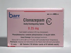 clonazepam 0.25 mg disintegrating tablet