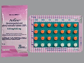 Aviane 0.1 mg-20 mcg tablet