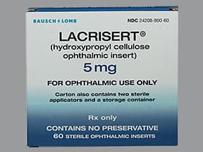 Lacrisert 5 mg eye inserts