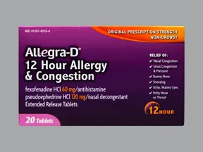 Allegra-D 12 Hour 60 mg-120 mg tablet,extended release