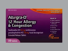 Allegra-D 12 Hour 60 mg-120 mg tablet,extended release