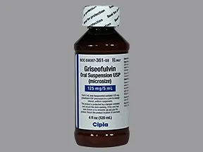 griseofulvin microsize 125 mg/5 mL oral suspension