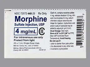 morphine 4 mg/mL intravenous solution