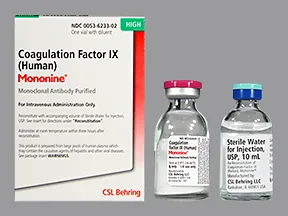 Mononine 1,000 (+/-) unit intravenous solution