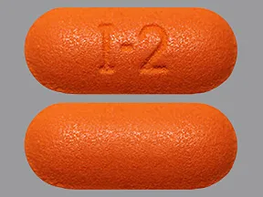 This medicine is a orange, oblong, film-coated, tablet imprinted with "I-2".