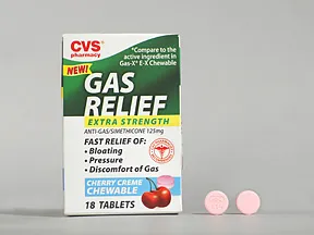 Gas Relief Extra Strength 125 mg chewable tablet