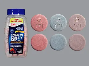 Calcium Antacid 400 mg calcium (1,000 mg) chewable tablet