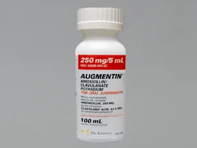 Augmentin 250 mg-62.5 mg/5 mL oral suspension