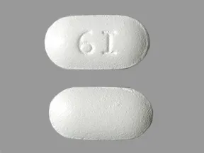 This medicine is a white, oblong, tablet imprinted with "6I".