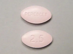 This medicine is a pink, oval, tablet imprinted with "2.5" and "PERCOCET".