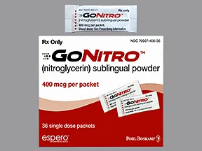 GoNitro 400 mcg sublingual powder in a packet
