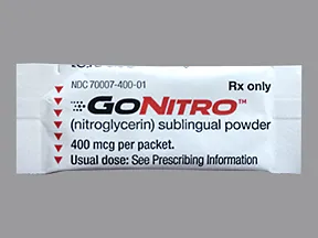 GoNitro 400 mcg sublingual powder in a packet
