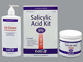 salicylic acid ER-ceramides 1,3,6-II 6 % topical kit,cleanser,cream ER