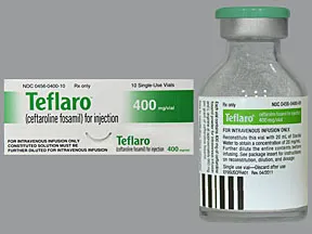Teflaro 400 mg intravenous solution