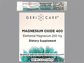 magnesium 240 mg (as magnesium oxide) oral powder packet