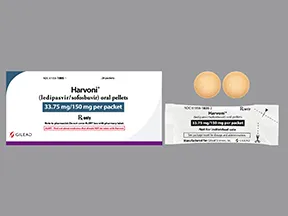 Harvoni 33.75 mg-150 mg oral pellets in packet