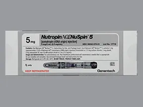 Nutropin AQ Nuspin 5 mg/2 mL (2.5 mg/mL) subcutaneous pen injector